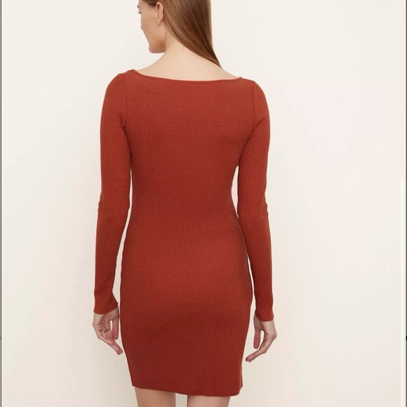 NWT Vince Rust Long Sleeve Dress SIZE LARGE 80 MSRP - Picture 3 of 6